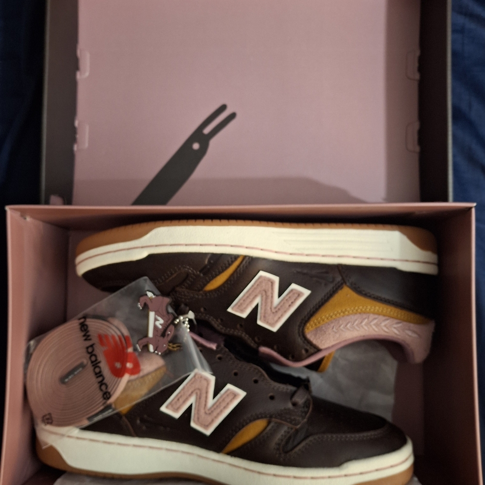 New Balance Numeric 480 x 303 Boards x Jeremy Fish Silly Pink Bunnies NIB Size 8